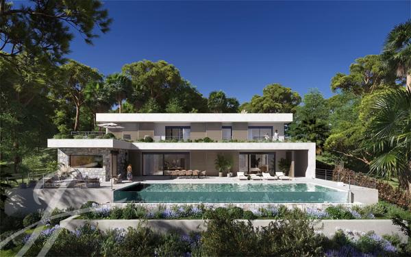 Hauteurs de Cannes Projet d'exception Fabuleuse villa neuve avec vue mer panoramique