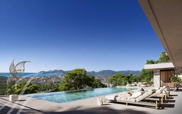 Hauteurs de Cannes Projet d'exception Fabuleuse villa neuve avec vue mer panoramique