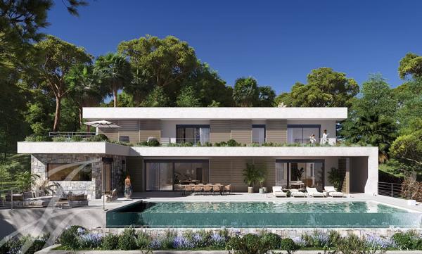 Hauteurs de Cannes Projet d'exception Fabuleuse villa neuve avec vue mer panoramique