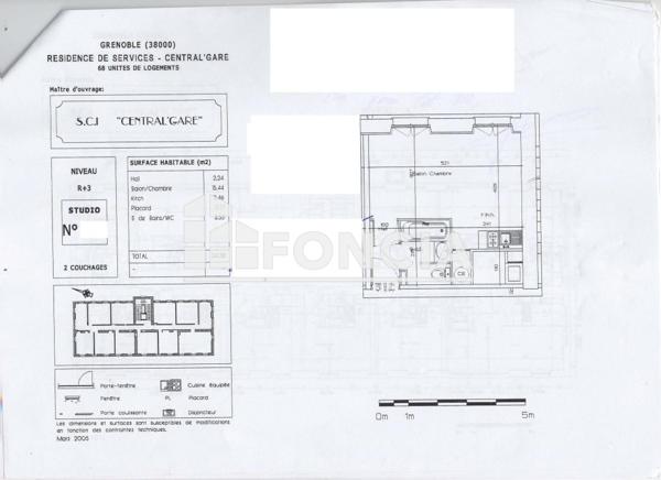À vendre Studio 23.16 m² - Grenoble 38000
