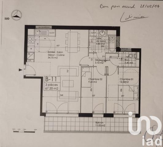 Apartment for sale 3 rooms 68 m² Noisy-le-Sec