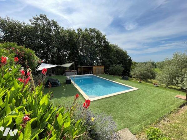 Dans le triangle MARCIAC/VILLECOMTAL/MIELAN Rare: belle propriété récente sur 2ha72a82ca au calme.