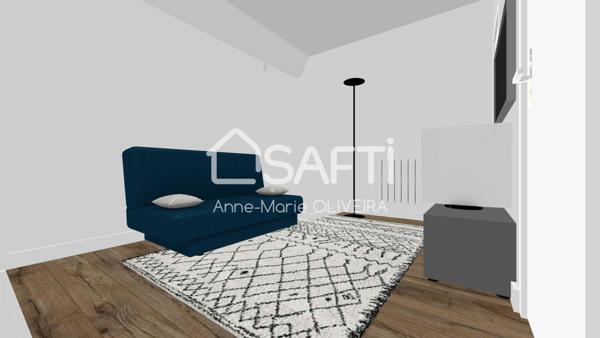 Maison individuelle de village de 4 pièces avec courette, jardinet, cave proches toutes commodités