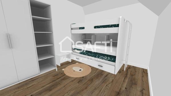 Maison individuelle de village de 4 pièces avec courette, jardinet, cave proches toutes commodités