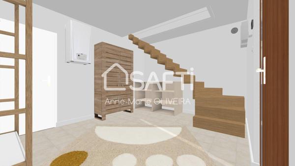 Maison individuelle de village de 4 pièces avec courette, jardinet, cave proches toutes commodités