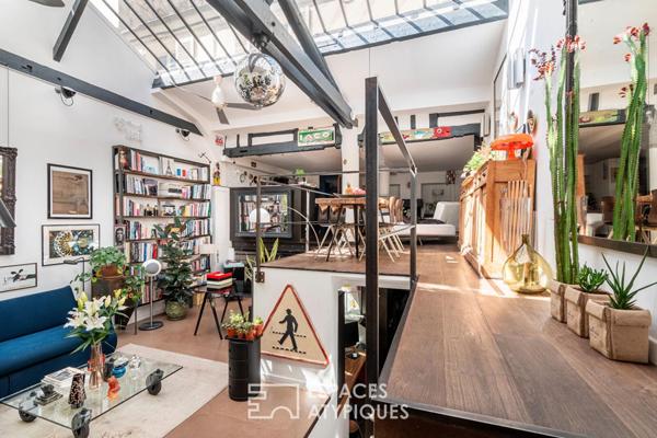 Ancien atelier au calme dans impasse végétalisée