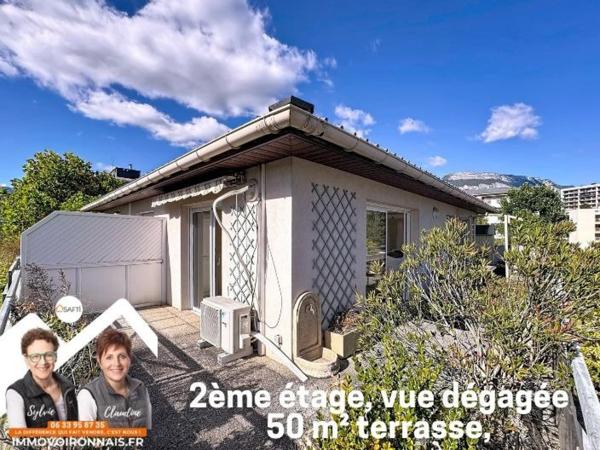 Rare, appartement au 2ème et dernier étage, 50 m² de terrasse, proche Universités