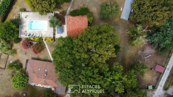 Airial landais du XIXe siècle rénové, piscine et parc arboré à 10 min de l’océan