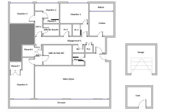 À vendre Appartement T5 de 150 m² au dernier étage avec terrasse à Saint-Giniez MARSEILLE 8E ARRONDISSEMENT