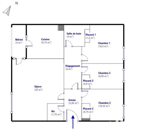 Appartement à vendre 4 pièces 76,1 m² Aubervilliers