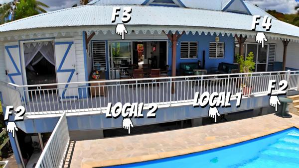 Villa F11 de 445 m2 PISCINE vue mer au Trois Ilets