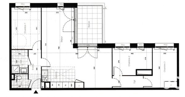 Appartement à vendre 4 pièces 87 m² Nanterre