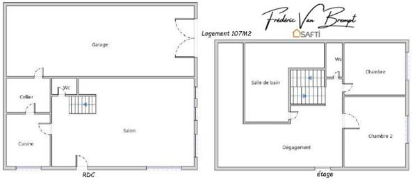 Propriété comprenant deux Maisons de 121M2 et 107M2
