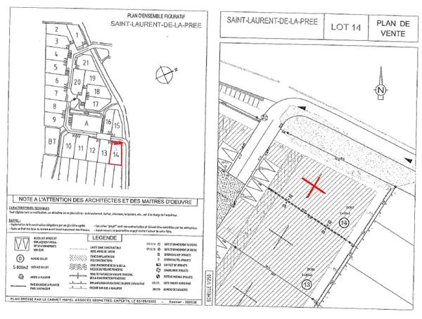 Terrain Viabilisé Saint Laurent De La Pree 459 m2