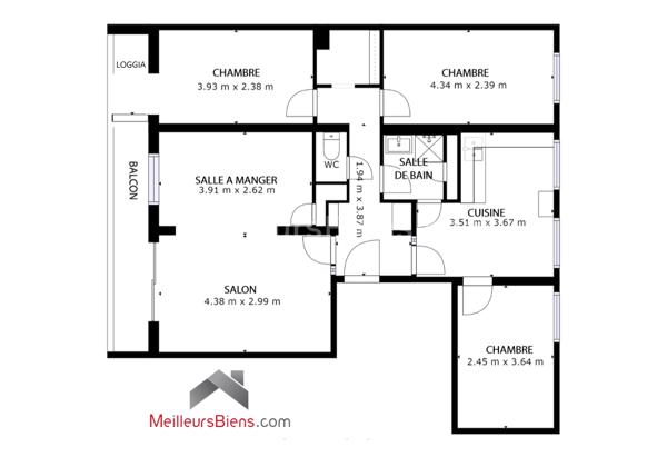 Appartement 5 pièces - 77 m2