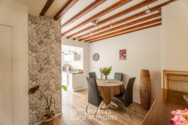 Charmante maison de village avec pierre et poutres apparentes