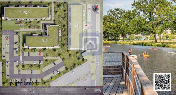 Pontivy  Appartement T2 de 38 m² avec balcon de 14 m²