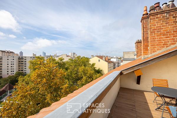 Terrasse tropézienne à Villeurbanne