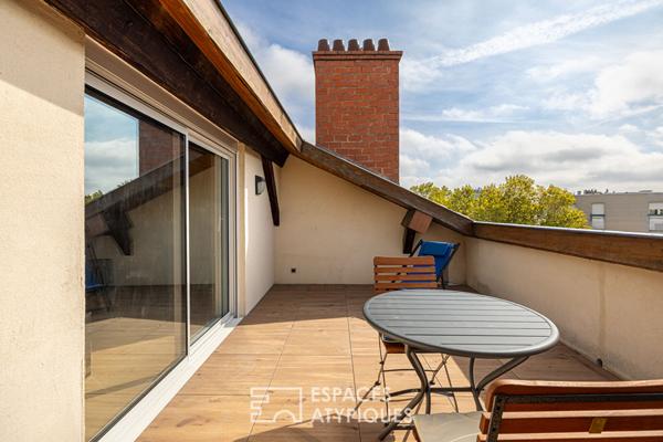 Terrasse tropézienne à Villeurbanne