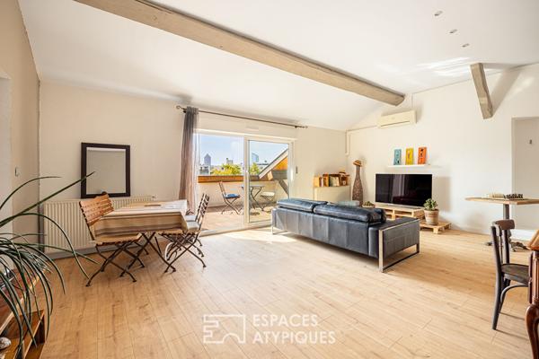 Terrasse tropézienne à Villeurbanne