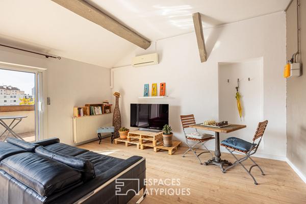 Terrasse tropézienne à Villeurbanne