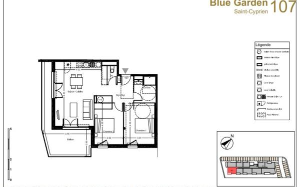 Appartement à vendre    2 pièces • 64,90 m2 Saint-Cyprien