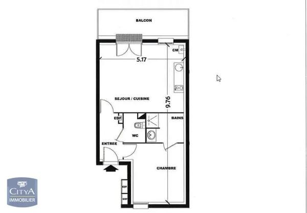 Appartement à louer 2 pièces 43.88m² Nancy (54000)