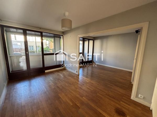 Appartement T3, 63m2, 2 caves, stationnement gratuit