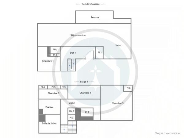 GUILERS : Maison traditionnelle en pierre en bordure d’étang, avec appartement indépendant