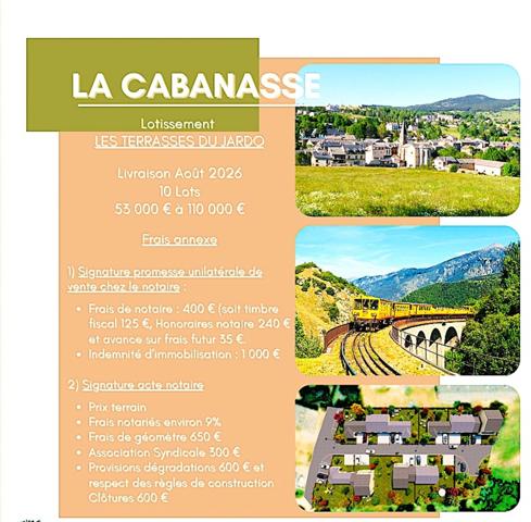 Terrain à vendre  LA CABANASSE (66)