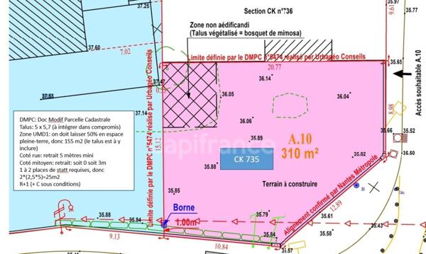 Terrain à vendre de 310,00 m² REZE (44)