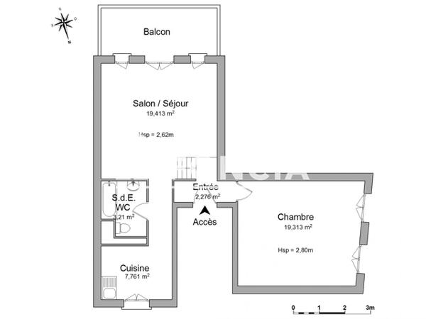 Location Appartement 2 pièces 51.97 m² - 2 RUE D'EMPARE Castres 81100