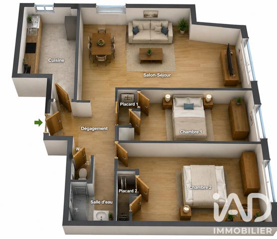 Appartement à vendre 3 pièces 70 m² Vichy