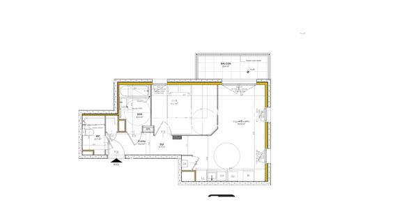 À vendre Appartement 2 pièces 44 m² - Meyzieu 69330
