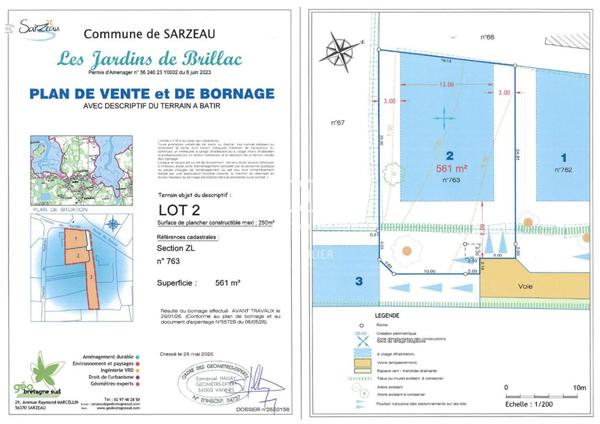 SARZEAU Terrain 561 m²
