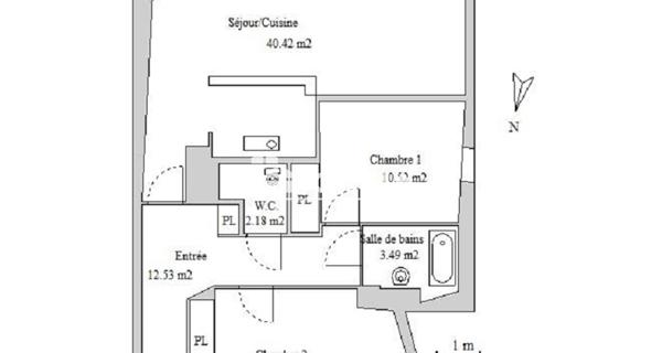 Location Appartement 3 pièces 83.12 m² - Lyon 69005