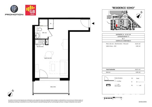 Studio à vendre 28 m² Toulouse