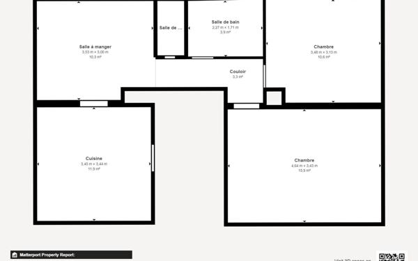 Appartement à louer    3 pièces • 59 m2 Argiésans