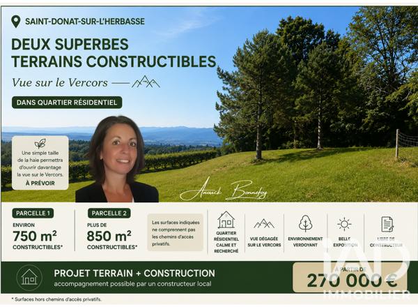 Terrain à vendre 850 m² Saint-Donat-sur-l'Herbasse