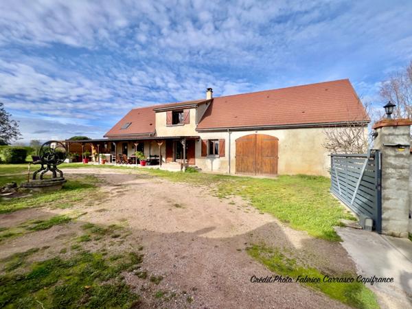 Dpt Allier (03) A vendre à Varennes sur Allier - Longère T6 garages, grande terrasse couverte, terrain clos et arboré de 4000m2
