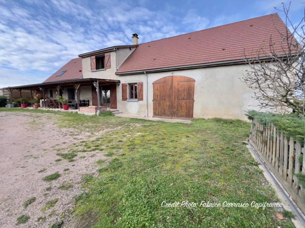 Dpt Allier (03) A vendre à Varennes sur Allier - Longère T6 garages, grande terrasse couverte, terrain clos et arboré de 4000m2