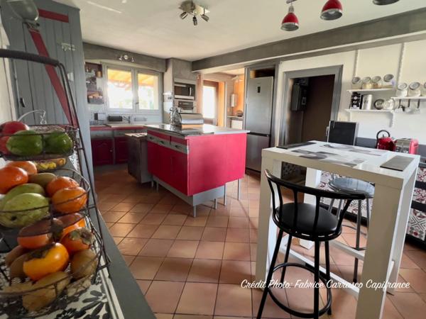 Dpt Allier (03) A vendre à Varennes sur Allier - Longère T6 garages, grande terrasse couverte, terrain clos et arboré de 4000m2