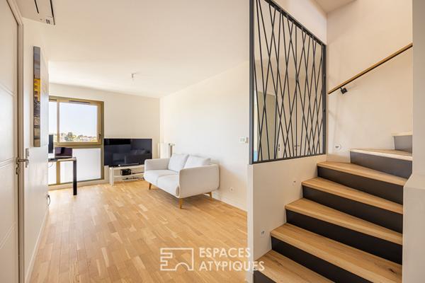 Duplex en dernier étage avec terrasse et vue imprenable sur la basilique Fourvière