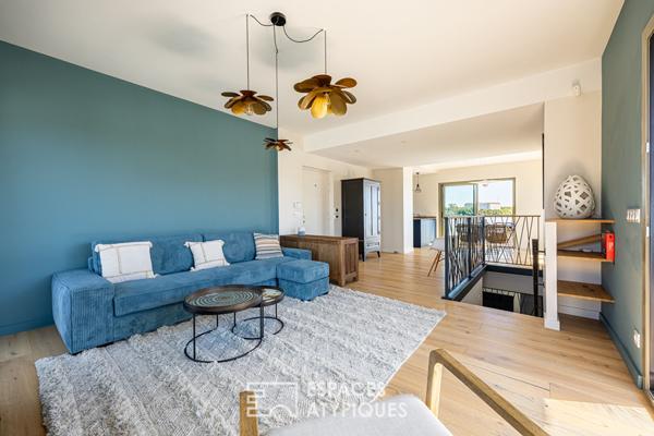 Duplex en dernier étage avec terrasse et vue imprenable sur la basilique Fourvière