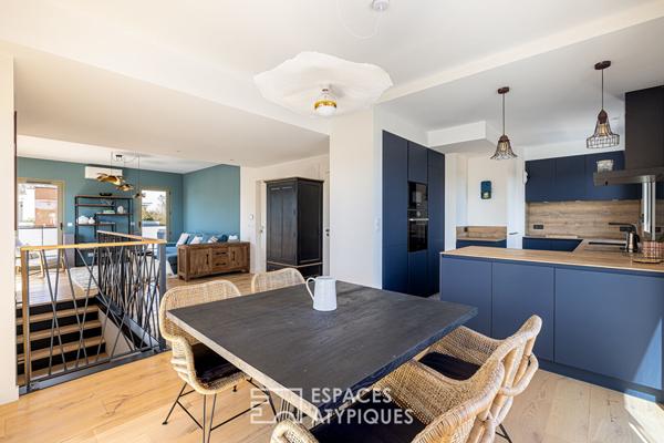 Duplex en dernier étage avec terrasse et vue imprenable sur la basilique Fourvière