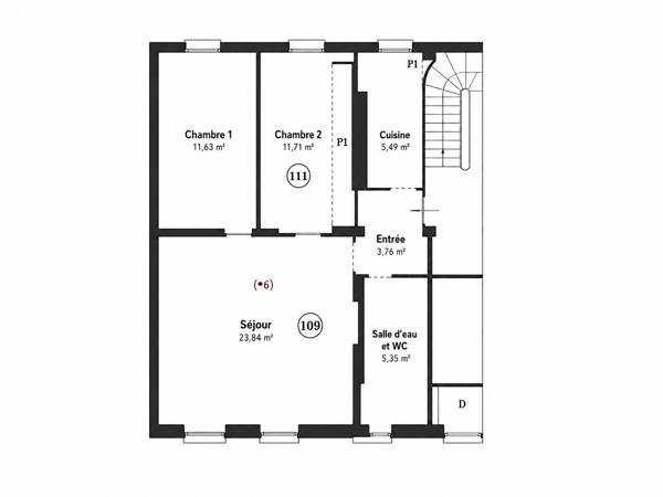Appartement à vendre 3 pièces 62,5 m² Paris 17