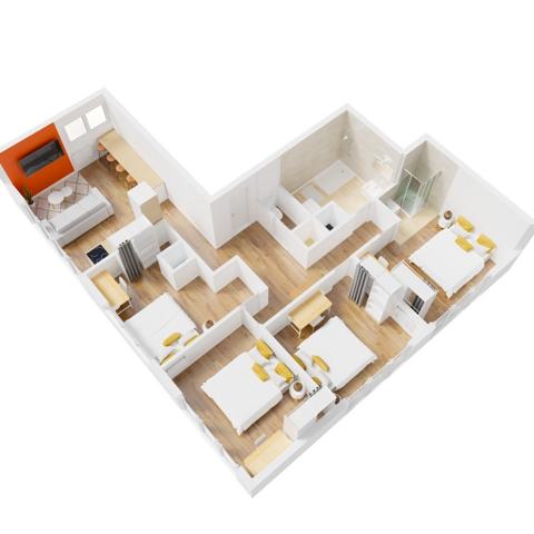 Appartement en colocation sur Le Mans - entièrement rénové - 4 chambres