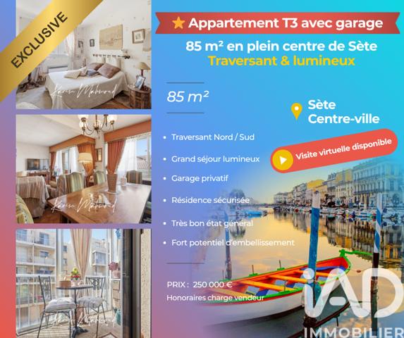 Appartement à vendre 3 pièces 85,46 m² Sète
