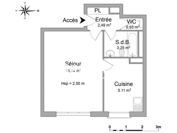Location Studio 29.82 m² - 7 RUE PASTEUR La Roche Sur Yon 85000