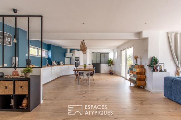 Maison familiale contemporaine avec studio indépendant